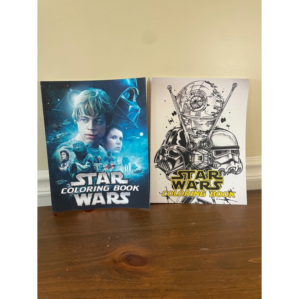 Star Wars Coloring Book Set 2 Books Yoda Darth Vader Luke Skywalker